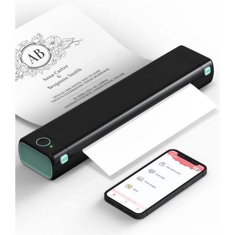 Phomemo M08F Inkless Portable Bluetooth Printer – Supports 8.5" x