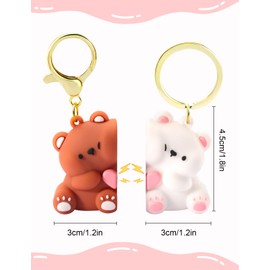 ChunlongFour Couple Gifts for Boyfriend Girlfriend Him Her Friend Valentine's Day Gift Cute Keychain Set Matching Couple Stuff Best Ideal Gift for Christmas Birthday