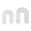Sagebrook Home Marble, 6" H Horseshoe Tabletop Decor White, Horseshoe,