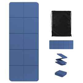 KIDS CHOICE Tapete Yoga Plegable,Tapete Ejercicio grueso 183x61x0.6cm, TPE Folding Yoga Mat para Pilates Antideslizante con Bolsa para Viaje, Esterilla de Yoga, Alfombrilla plegable Equipo de Yoga.