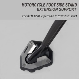 1290 Super Duke R 2019-2023 Motorrad Seitenständer Vergrößern CNC Kickstand Für 1290 SuperDuke R 2019 2020 2021 2022 2023（Schwarz）
