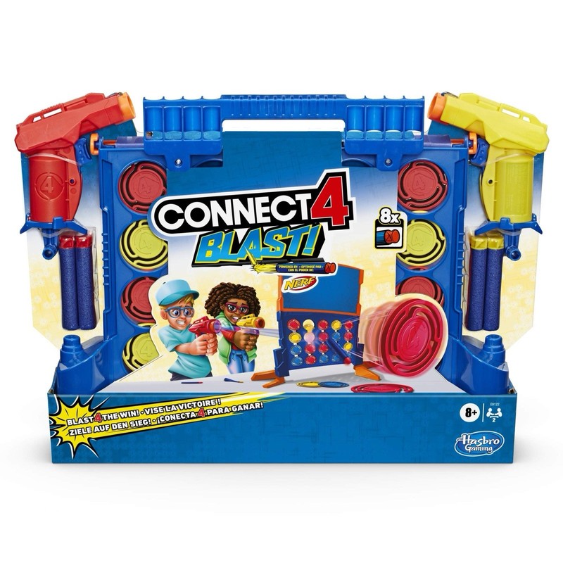 Hasbro Connect 4 Blast! Game Nerf Powered Blasters and Darts