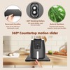 360° Rolling Tray Bamboo Appliance Slider for Kitchen Appliances, Coffee