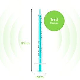 MedixX Disposable Syringes 1 ml without Needles in Various Sizes for Hobby and DIY Syringes Individually Sterile Packed in Practical Sliding Seal Bag (10 x 1 ml)