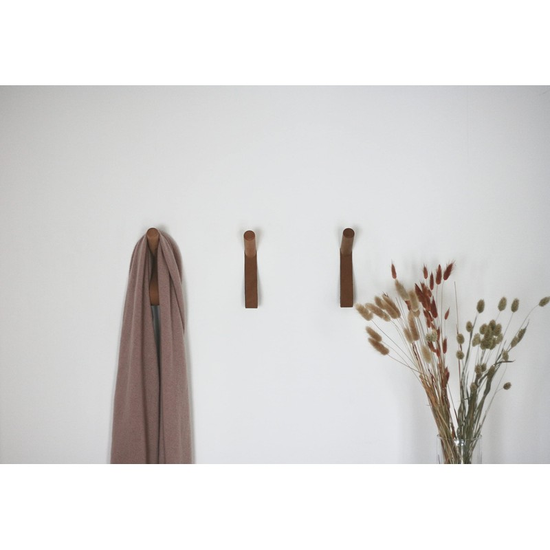anaan "Forest Coat Hooks Wood with Leather Strap Wall Hook