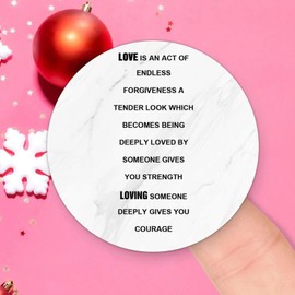 100pcs Words Quotes Round Stickers Love is an Act of Endless Forgiveness A Tender Look Which Becomes Being Deeply Loved by Someone Give Label Stickers Decals for Card Envelopes Seals Boxes 3in