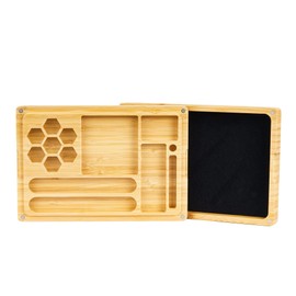 Poludie DND Dice Tray 2 in 1 Bamboo Dice Box with Magnetic Lid, Perfect DND Gift for Game Lovers, Ideal for Table Games such as Dungeons and Dragons, Pathfinder