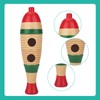 Colorful Wooden Fish Shaped Guiro Instrument Latin Percussion Musical Instruments