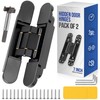 Upgraded Hidden Door Hinges Invisible Hinges, 7" Zinc Alloy Concealed