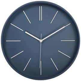 zyzamay Modern Wall Clock,12 Inch Round Bright Colorful 3D Wall Clocks,Easy to Read,Silent Non Ticking Quartz Battery Operated for Kitchen,Living Room,Bedroom,Family Room,Dining Room(NavyBlue)