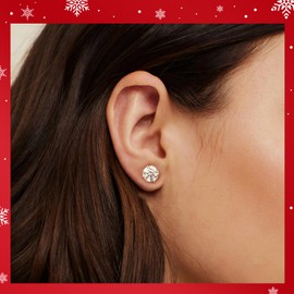 Moissanite Diamond Mens/Women's Stud Earrings, Moissanite Single Grain Jewelry, Accessory, Diamond, Simple, 925 Silver, Hypoallergenic, Silver