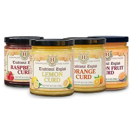 aditional English Curds - 4 pack variety - Lemon, Orange, Raspberry, Passion Fruit
