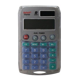 Rebell STARLET Dual Power 8-Digit Calculator Transparent
