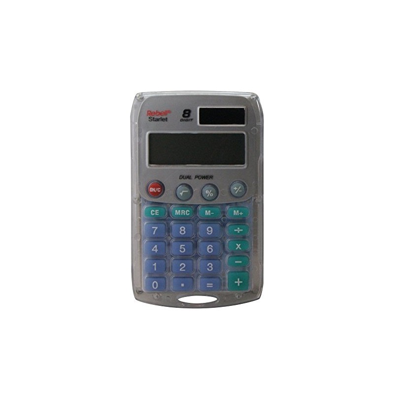 Rebell STARLET Dual Power 8-Digit Calculator Transparent
