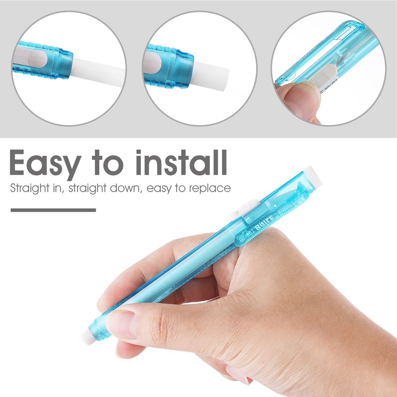 Molain Pen-Style Erasers Set, 2PCS Retractable Mechanical Eraser Pens with