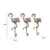 Melody Maison Set of 3 Silver Flamingo Wall Hooks