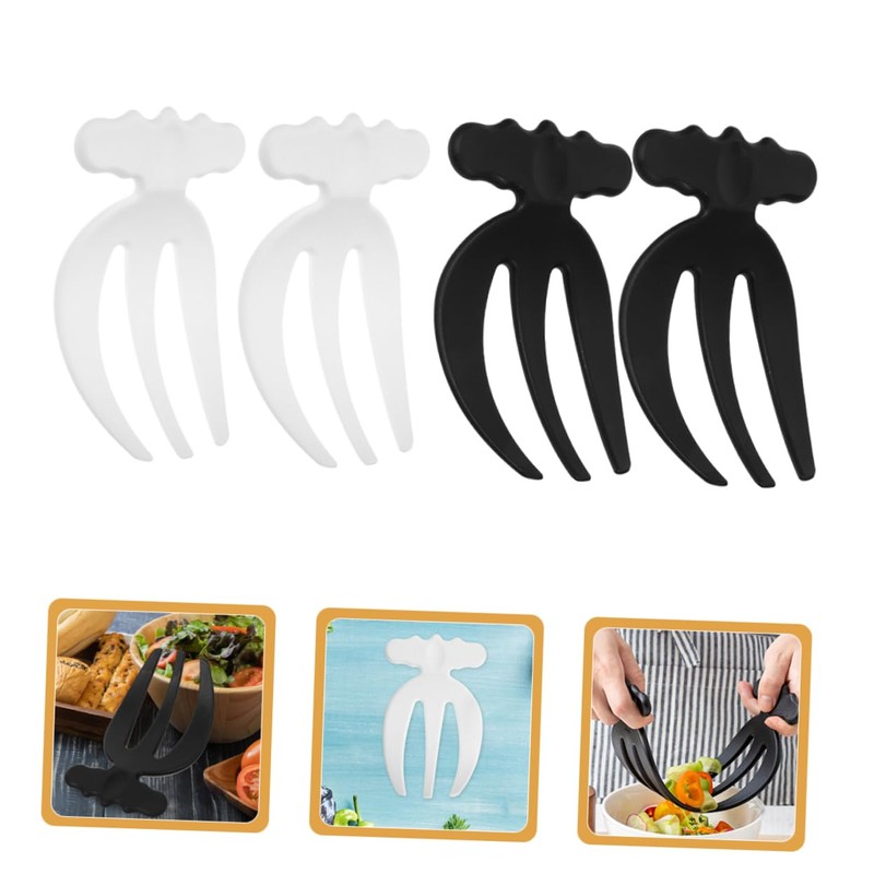 BIUDECO Pcs Salad Hands Forks Reusable Salad Claw Short Handle
