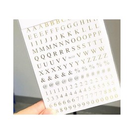 Letters Numbers and Character Nail Stickers English Alphabet Nail Decals Me358 Gold Nail Wraps Art Stickers Manicure Supplies for Women for Home Nails Full Long Lasting Easy Apply and Remove