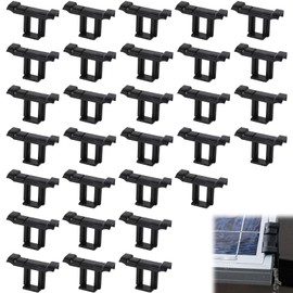 Pack of 30 Solar Panel Water Drain Clips, 35 mm Solar Panel Mud Removal Clip PV Module Water Drain Clips, Solar Module Cleaning Clips, Drainage Clips for Photovoltaic Panel