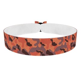 Camouflage orange Stoffarmband - Wasserfestes Satin Armband - Trendiges Muster Armband - Stylisches Casual Armband für Männer und Frauen - Perfekt für Festivals und Outdoor-Aktivitäten
