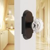 BonKuDoo 2 Pack Crystal Dummy Door Knobs, Inactive Glass Dummy