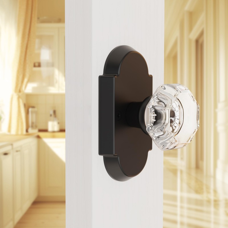 BonKuDoo 2 Pack Crystal Dummy Door Knobs, Inactive Glass Dummy