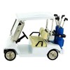 Miniature Golf Buggy - Cart Cream & Silver Novelty Collectors Desktop Clock 0610