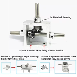PGFUN 1:1 Right Angle Bevel Gearbox 1 Module 20 Teeth 90° Angle Drive Steering Gear Device Simple Mechanical DIY Module with 8mm Shaft