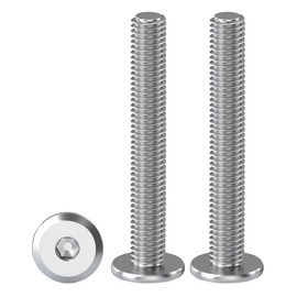 Drenky Screws M5 x 50 mm Flat Head Allen Screws Stainless Steel A2 V2A Button Head Screw with Hexagon Socket Machine Screws Fully Threaded, Pack of 20