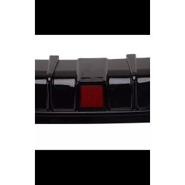 YLT Auto For 2018-22 2023 Infiniti Q50 Gloss Black Rear Bumper Diffuser Lip W/ LED Light