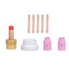 9Pcs/Set TIG Gas Lens Collets Body Brass Nozzle Ceramic Cup