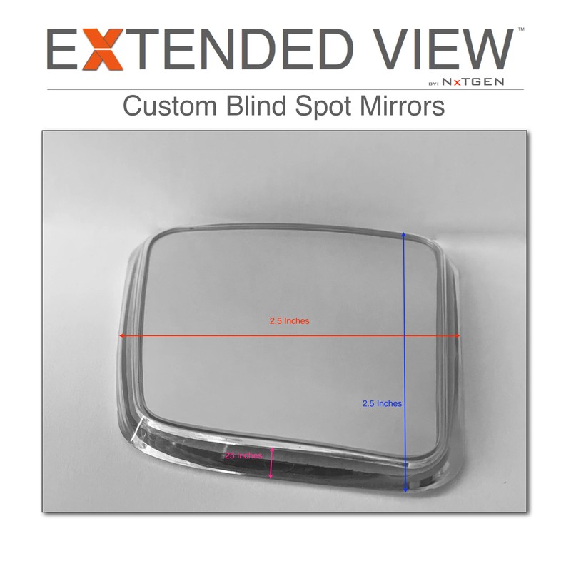 Custom Blind Spot Mirrors- Compatible with 2018-Present Jeep Wrangler |