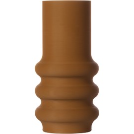 3D Vase Anike Decorative Flower Vase 25 cm for Cut / Dried Flowers Sustainable Pampas Grass (Brown)