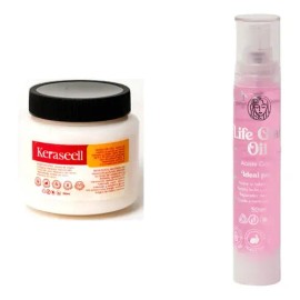 Kit Capilar: Keraseell Keratina Mascarilla Nutritiva Reparación Profunda + Life Glam Aceite Capilar Nutre Brillo 0 Frizz