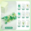 Crafans 90Pcs Gradient Leaf Lampwork Charms Petaline Charms Beads Petal/Foliage