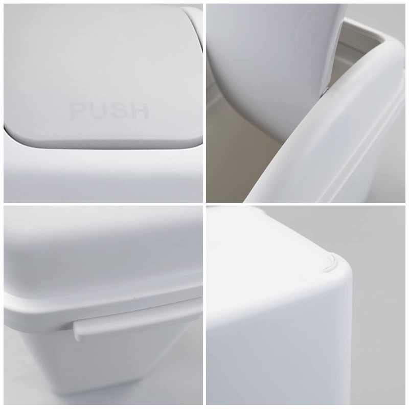 Eudokky 7 Liters Waste Bin, Swing Lid Trash Bin, Plastic
