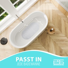 Brandsseller Bath Mat 67 x 37 cm Bath Mat Non-Slip Mat Water Drops Design Melange