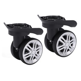 Yctze Suitcase Wheels, 1 Pair Luggage Swivel Wheels, Replacement Swivel Wheels, Quiet Double Row Wheels, Plastic Swivel Wheel for Suitcases and Luggage
