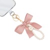 Asaisimg 5 Pcs Pearl Bow Keychain for Women, Pink Pearl
