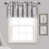 Lush Decor Weeping Flower Room Darkening Window Curtain Valance, Gray,