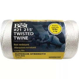 Do It Best (24)-Do it Best #21 x 215 Ft. White Filament Nylon Twisted String Twine 338628