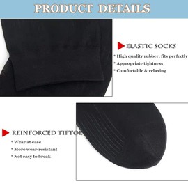 Uaussi 10 Pairs Mens Ultra Thin Dress Socks Silk Sheer Business Socks Soft Nylon Work Trouser Sox Mid Calf