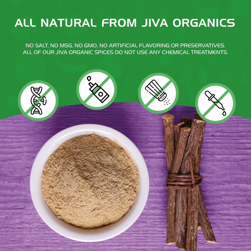 Jiva Organic Licorice Root Powder 7 Ounce - Glycyrrhiza glabra