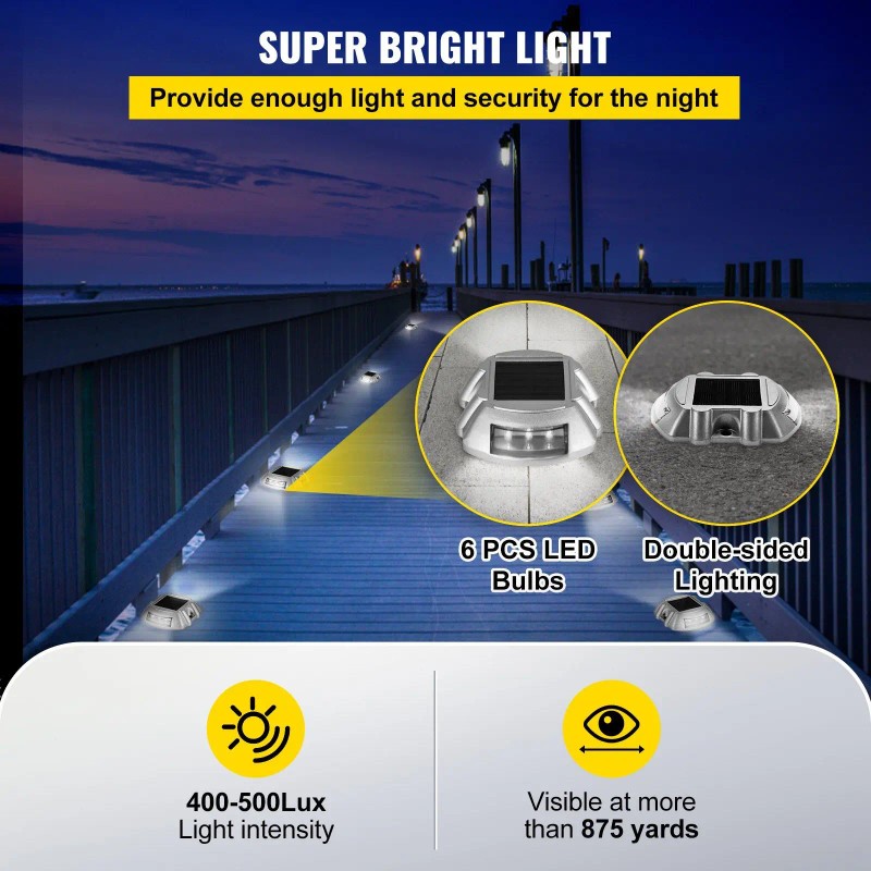 Solar Garden Lights 24-Pack Bright White LED Waterproof Solar Powered