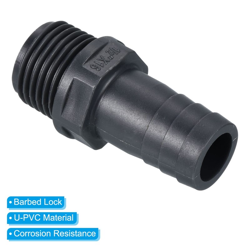 PATIKIL UPVC Barb Fitting Barb Pipe Fitting Hose Barb Fitting