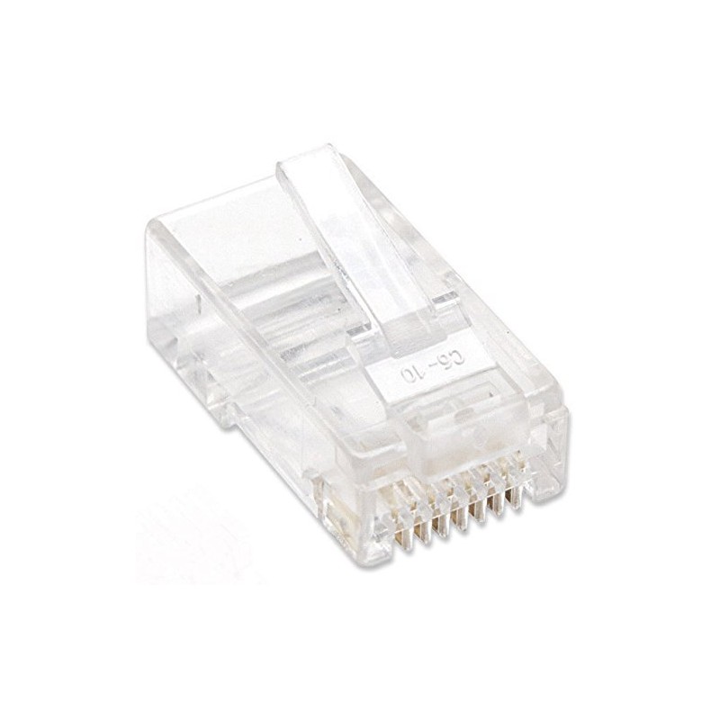 Intellinet RJ45 Modular Plugs Cat5e UTP 3-Prong for Solid Wire