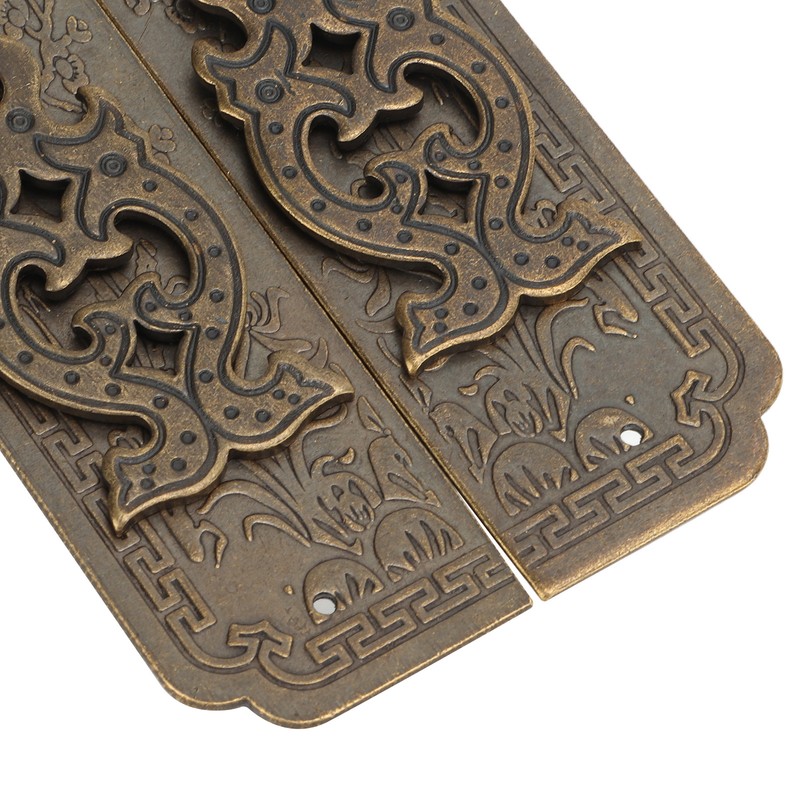 Antique Handles Plum Orchid Bamboo Chrysanthemum Chinese Retro Antique Brass