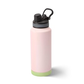 Double Wall Vacuum Insulated Tumbler - Stainless Steel Water Bottle with Dual Spout for Hot & Cold Drinks, BPA-Free, Leak-Proof, Fits Car Cup Holders (Keeps Hot 12H/Cold 24H) (Blush, 40oz)