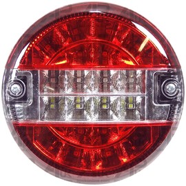 APUK 12V LED 5.5" Red Clear Rear Brake Tail Light Lamp Daxara Maypole Erde Trailer