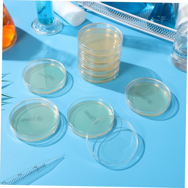 Ciieeo 10Pcs Pre Poured Nutrient Agar Petri Dishes for Science